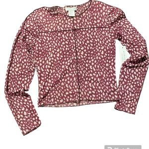 Sheer Animal Print Long Sleeve Lined Blouse Size XS- Kirious Los Angeles